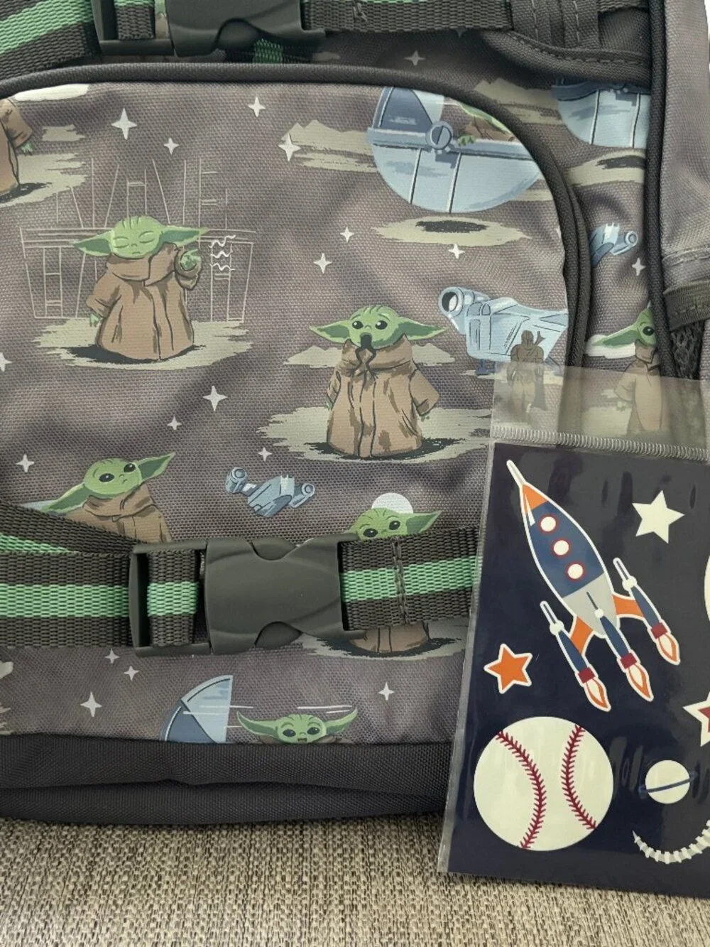 NWT Star Wars Pottery Barn Kids School BACKPACK + LUNCHBOX Grogu Mandalorian SET